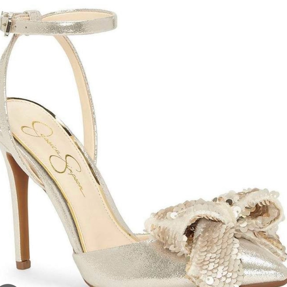 Jessica Simpson pearlanna Glittering Gold Heels